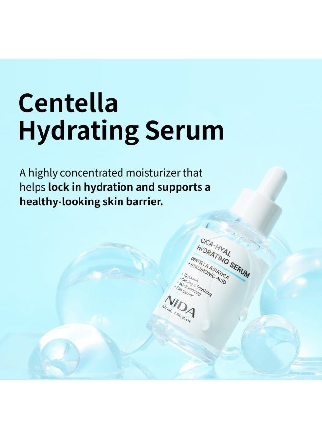 نيدا NIDA Centella Hydrating Serum | Centella Asiatica, Hyaluronic Acid | Hydration, Calming & Soothing, Skin Balancing, Skin Barrier | 1.69 fl. oz., 50ml (Updated) - Image 2